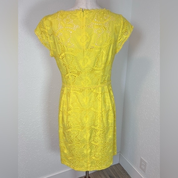 Nanette Lapore Vamos Yellow Eyelet Pocket Dress - Picture 7 of 11